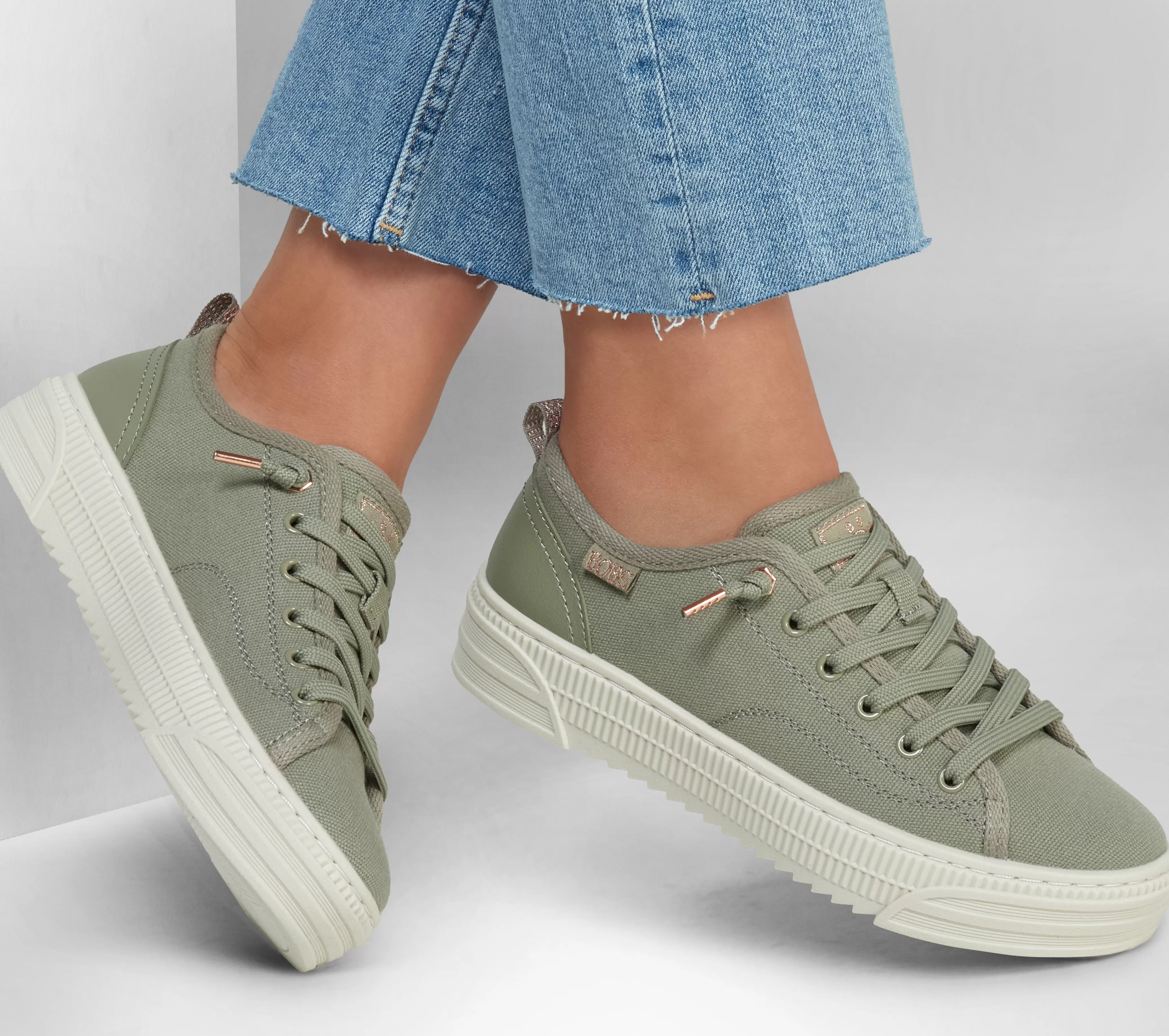 SKECHERS BOBS Copa | Mujer Canvas Shoes | Calzado Plano