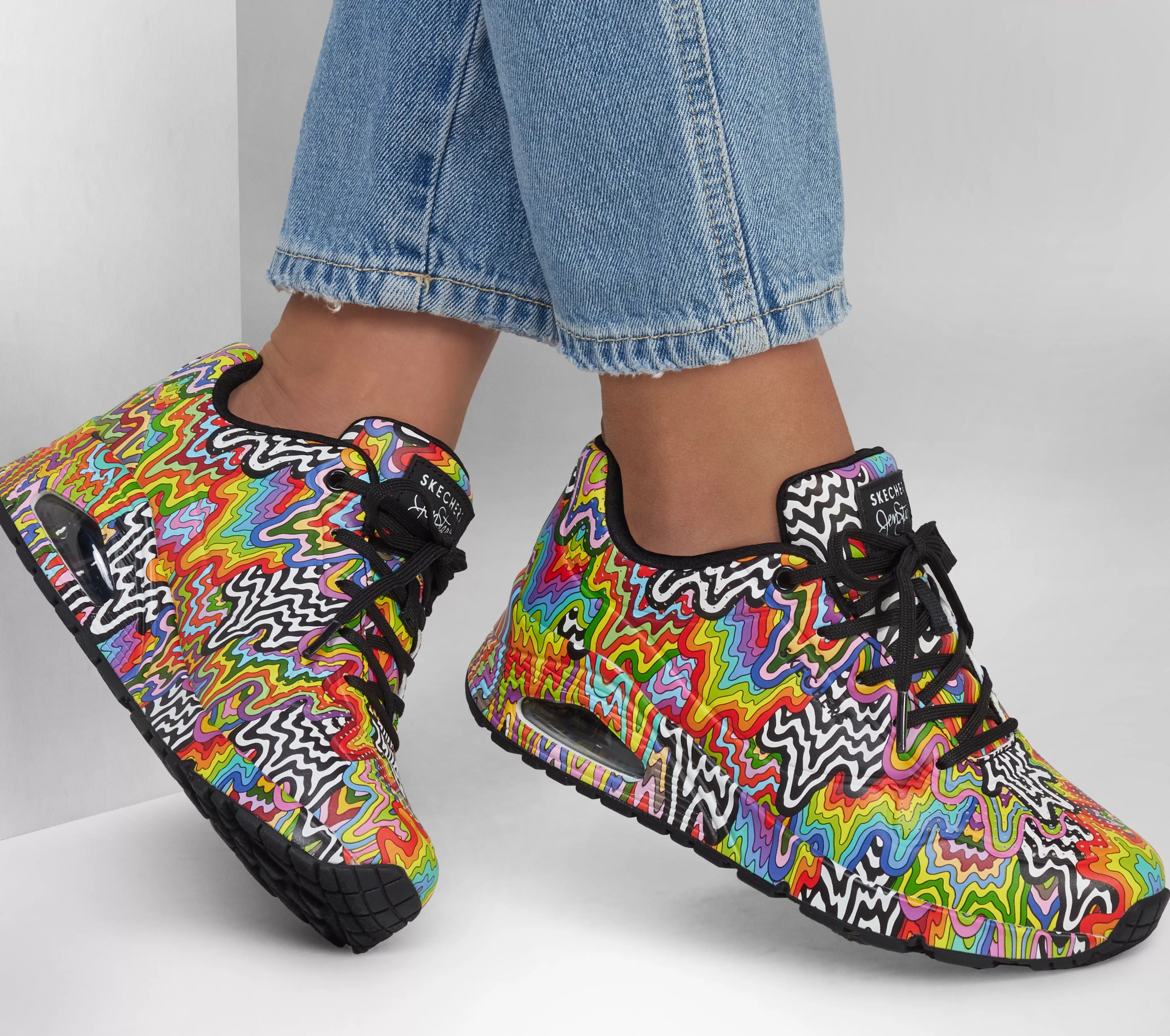 SKECHERS Jen Stark: Uno - Infinite Drip | Mujer Con Cordones | Zapatillas Casual
