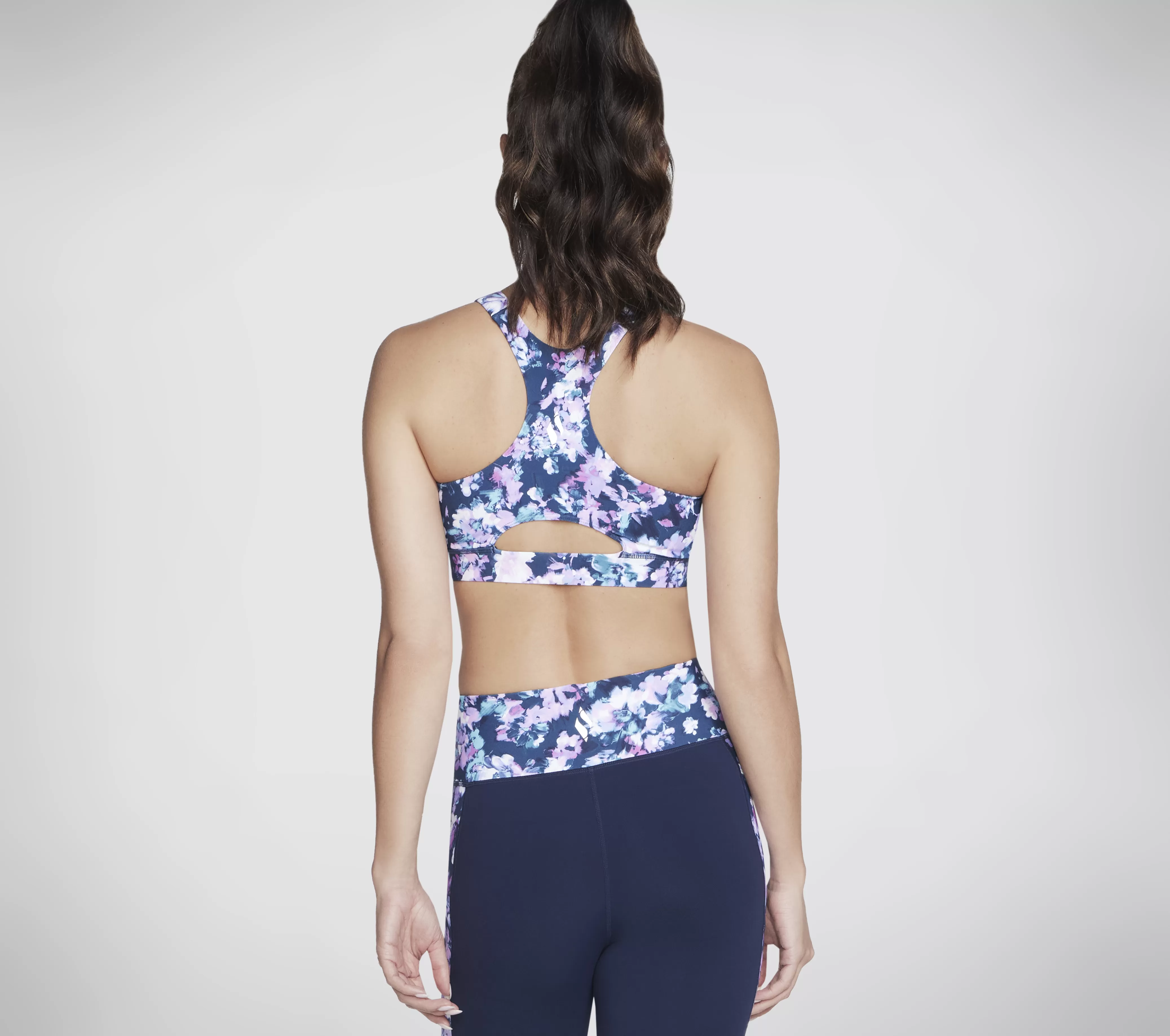 SKECHERS Misty Floral Zip-Front Bra | Mujer Tops Y Partes De Arriba | Tops Y Partes De Arriba