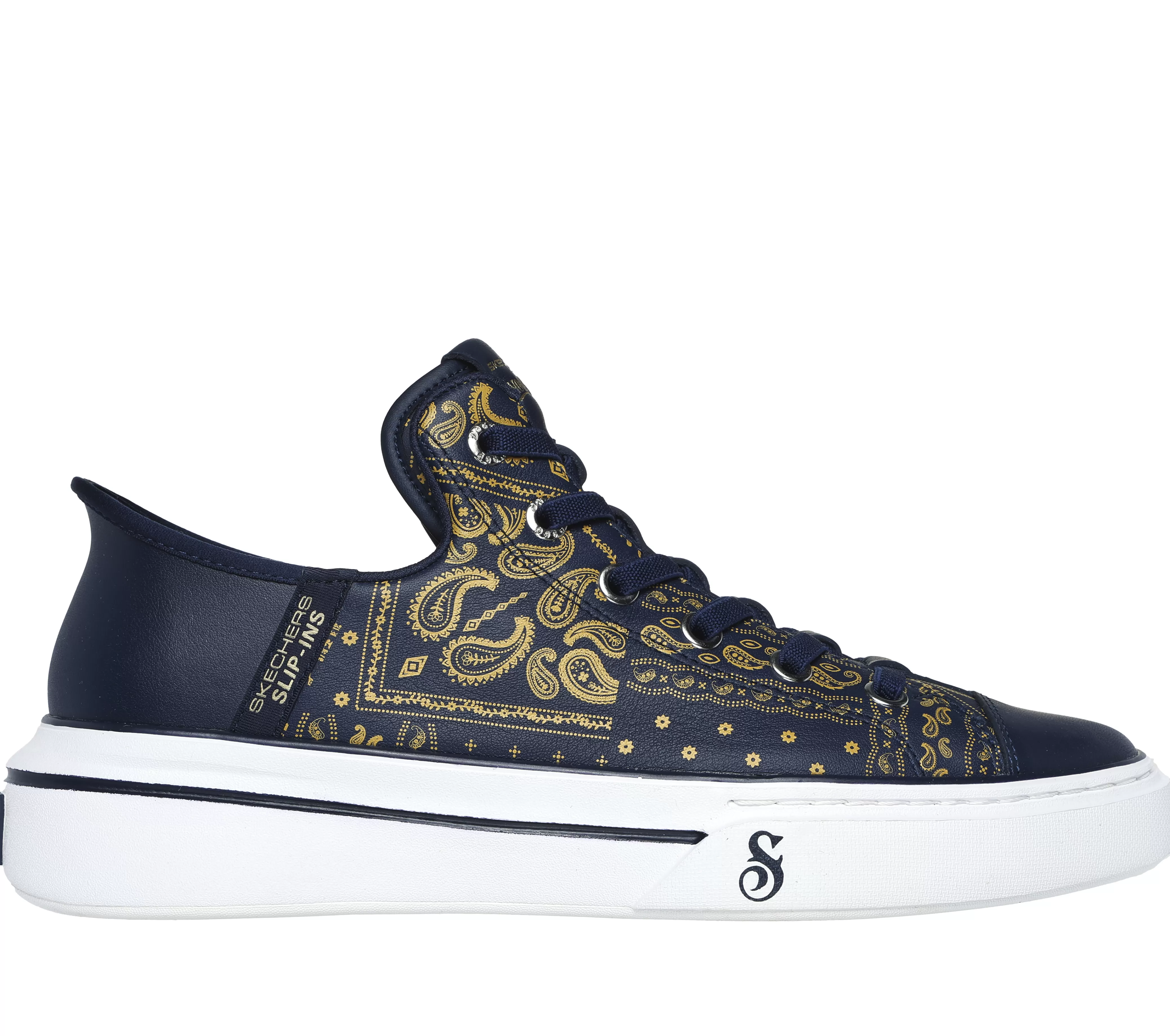 SKECHERS Premium Leather Slip-ins Snoop One - Double G | Hombre Sin Cordones | Zapatillas Casual