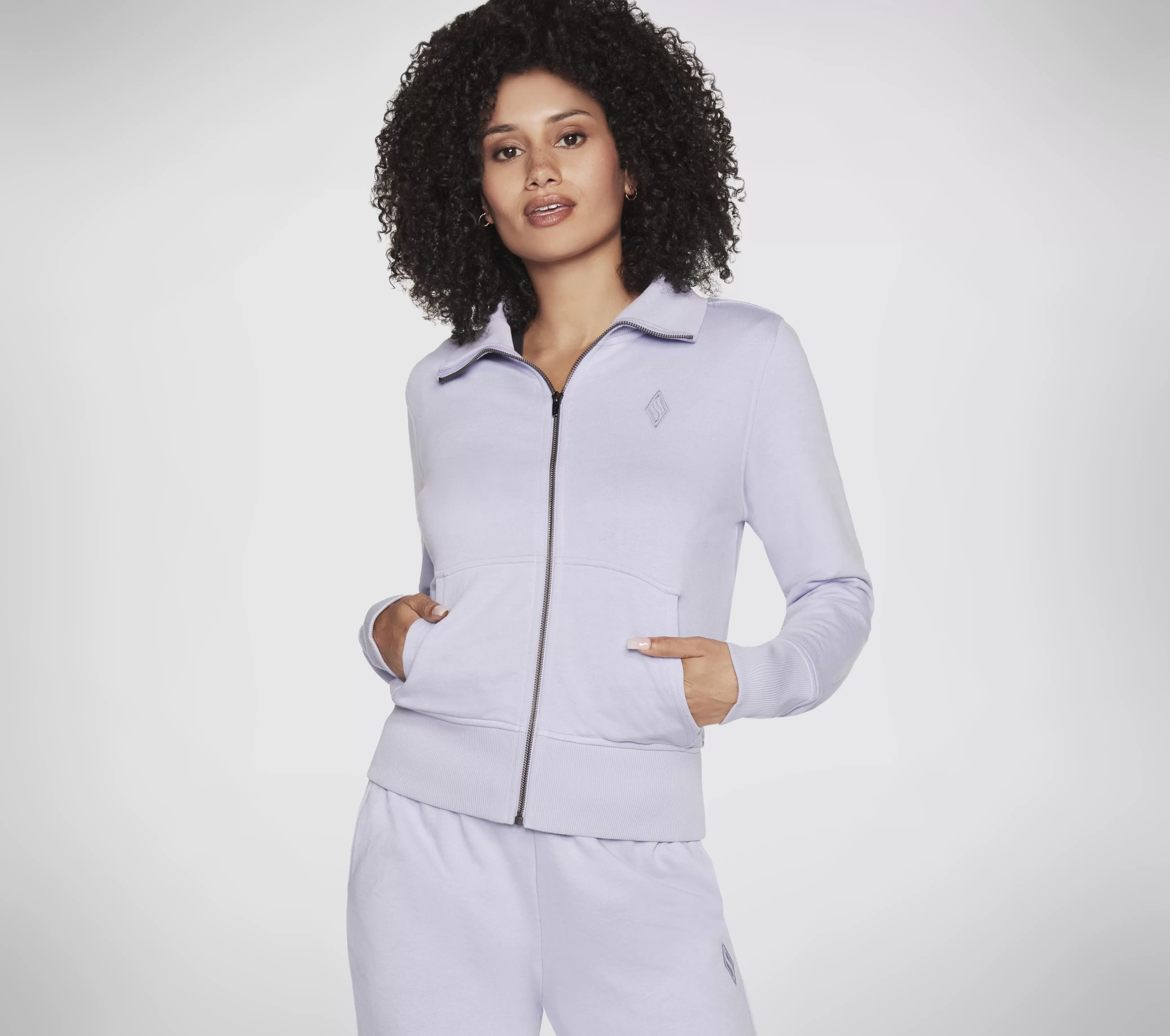 SKECHERS The Hoodless Hoodie Diamond Jacket | Mujer Tops Y Partes De Arriba | Tops Y Partes De Arriba